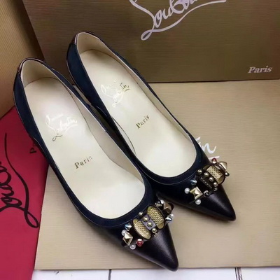 Christian Louboutin Shallow mouth kitten heel Shoes Women--007